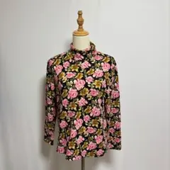 花柄起毛タートルネックカットソー（M〜L）真里予の詩　バラ