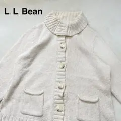 訳あり エルエルビーン カーディガン ニット 白 オフホワイト L レディースのサムネイル