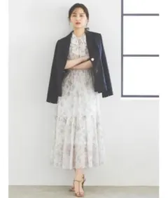 snidel プリントプリーツワンピース