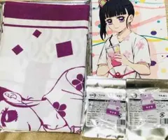 鬼滅の刃 極楽湯 ポスカ 手ぬぐい 牛乳瓶キーホルダー 栗花落カナヲセット