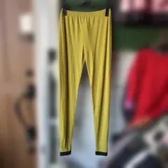 №22イエロー ストレッチレギンス ドット柄