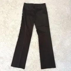 アンタイトル カジュアルパンツ XS ダークブラウン 美脚 ストレッチ きれいめ