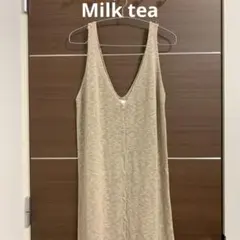 Milk tea ロングカーディガン ノースリーブワンピースのサムネイル
