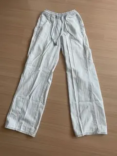 ZARA ハイウエスト イージーワイドパンツ オフホワイト S相当