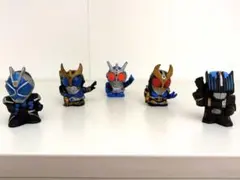 青い仮面ライダー 指人形 5体セット