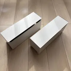 無印良品 タップ収納 スチール収納 フラップ式 ホワイトグレー 2個セット