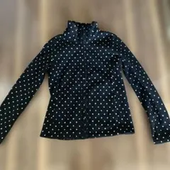 UNIQLO フリース　黒ドット柄
