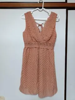 ノースリーブミニワンピース ピンク