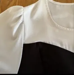 【min様専用】クレット　ドッキングシフォンワンピース　LL