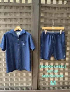 [INDIGO LABEL] SET UPインディゴ シアサッカー セットアップのサムネイル