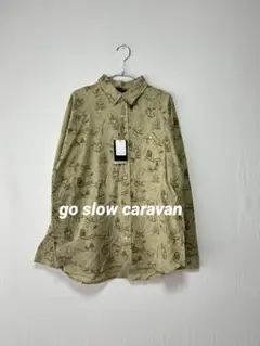 go slow caravan ゴースローキャラバン キャンプ 総柄 シャツ 5のサムネイル