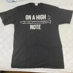 ON A HIGH NOTE リコーダー Tシャツ ブラック M