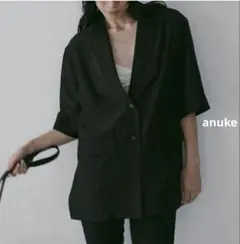 新品 anuke Sheer Halfsleeve Jacket BK - メルカリ