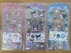 3枚セット ドロップジェリーシール クロミ マイメロ はぴだん　サンリオ