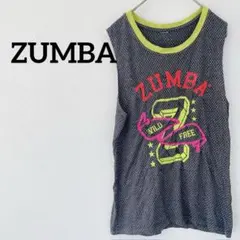 １点もの✨ ZUMBA タンクトップ グレー ネオン 蛍光 トップス 夏服