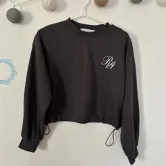 AS KNOW AS スウェット ダークグレー 刺繍入り 中古