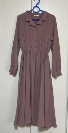 COLZA ピンク 長袖シャツワンピース M