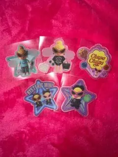 ヒステリックミニ ヒスミニ ステッカー シール ラメ 5枚セット