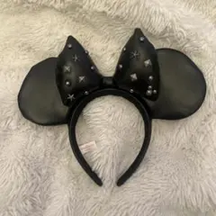 ディズニー カチューシャ スタッズ レザーミニー