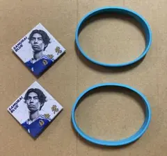 田中碧　ひし形缶バッジ&応援バンド4個セット　サッカー日本代表のサムネイル