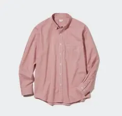 【UNIQLO】ユニクロ レッドエクストラファインコットンブロードチェックシャツ