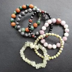 天然石ビーズブレスレット6個　②