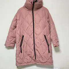 ※美品【ESPRIT D'OR】ピンク キルティングダウンジャケット ミディ丈M