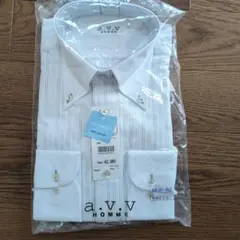 a.v.v HOMME ワイシャツ Mサイズ ホワイトストライプ
