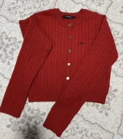 ケーブルニットカーディガン