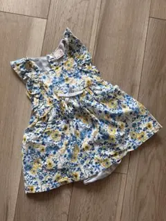プティマイン 花柄ワンピース　ロンパース80