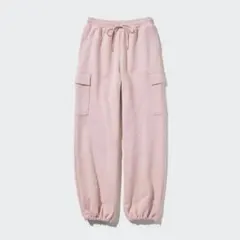 美品✨️UNIQLO スウェットカーゴパンツ ピンク S