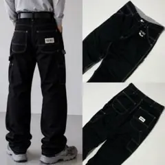 90s Euro work デニム ダブルニー カーゴパンツ ギミック Tech - メルカリ