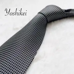 Yoshikei 四角柄 総柄 綿100% ネクタイ
