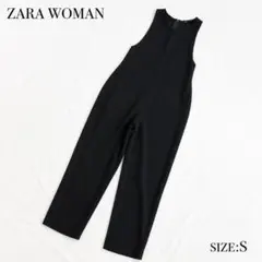 ZARA WOMAN ノースリーブ バックジップ オールインワン ブラック Sのサムネイル