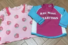 ラグマート　ラッシュガードといちごTシャツ90