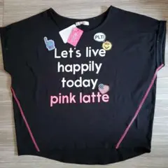 PINK-latte ロゴプリントTシャツ ブラック Mサイズのサムネイル