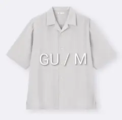 美品 M GU オープンカラーシャツ (5分袖) 羽織り