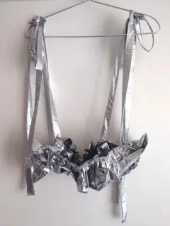 ハーネス ビスチェ シルバー リボン