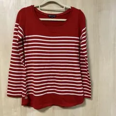 ミッシュマッシュ　ニットセーター　赤　ボーダー