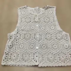 サマンサモスモス　かき針風ニットベスト