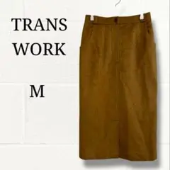 TRANS WORK スエード調 タイトスカート キャメル 9AR Mのサムネイル