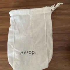 Aésop リネン巾着バッグ 約30cm x 20cm