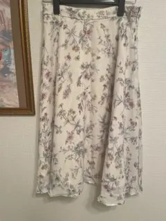 フラワープリント フレアスカート