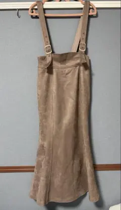 リゼクシー　スエード風マーメイドスカート　ベージュ