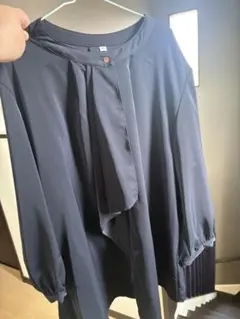 今だけお値下げ中！ダークグレー フロントタック シャツ Lサイズ