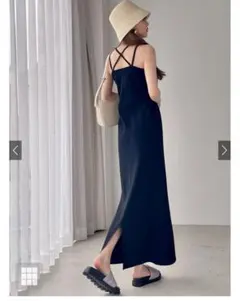 GRL カップ付きダブルストラップキャミワンピース