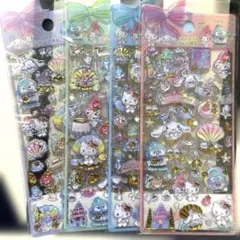 公式 サンリオキャラクターズ カチカチ キラキラ ゼリーシール 4枚セット