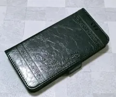 iPhone13 用 PUレザーケース 高級感 手帳型 ネイビーブルー