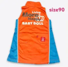 ベビド ノースリーブ ミニワンピ スカート オレンジ 派手 ハデ 女の子