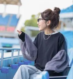 ニコアンド＊misayoさんプロデュース チュール切り替えプルオーバー